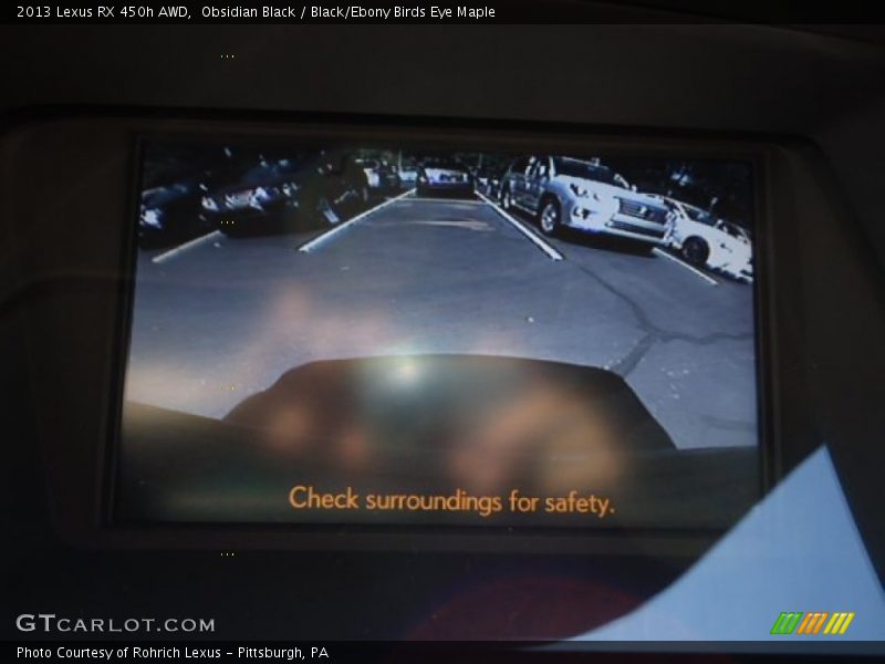 Obsidian Black / Black/Ebony Birds Eye Maple 2013 Lexus RX 450h AWD