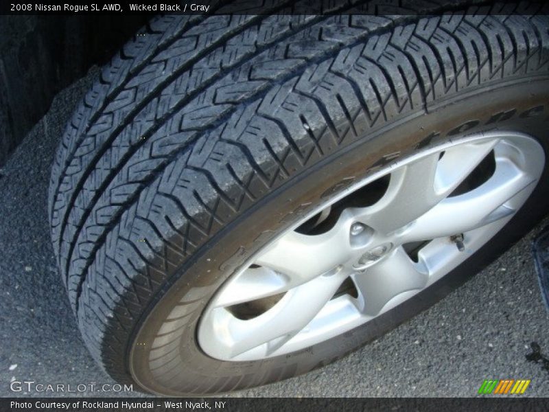 Wicked Black / Gray 2008 Nissan Rogue SL AWD