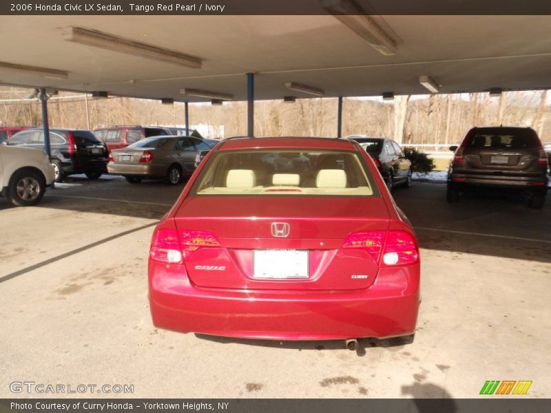 Tango Red Pearl / Ivory 2006 Honda Civic LX Sedan