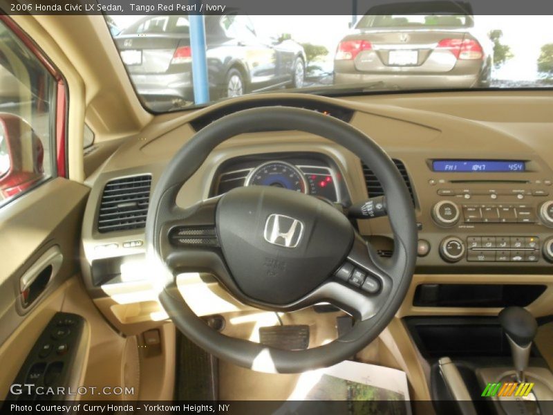 Tango Red Pearl / Ivory 2006 Honda Civic LX Sedan