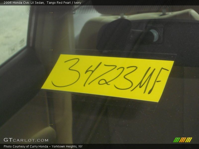 Tango Red Pearl / Ivory 2006 Honda Civic LX Sedan