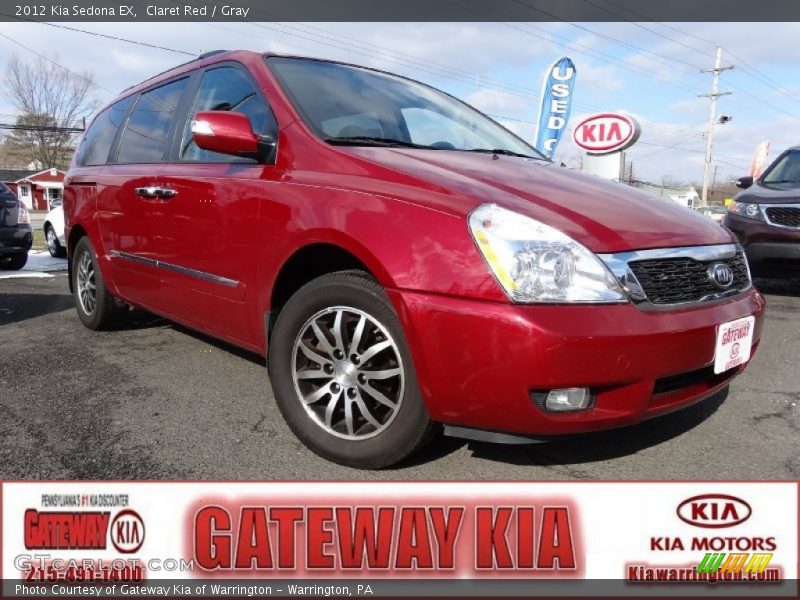 Claret Red / Gray 2012 Kia Sedona EX
