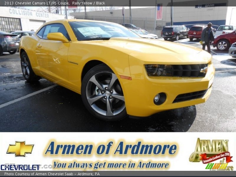 Rally Yellow / Black 2013 Chevrolet Camaro LT/RS Coupe