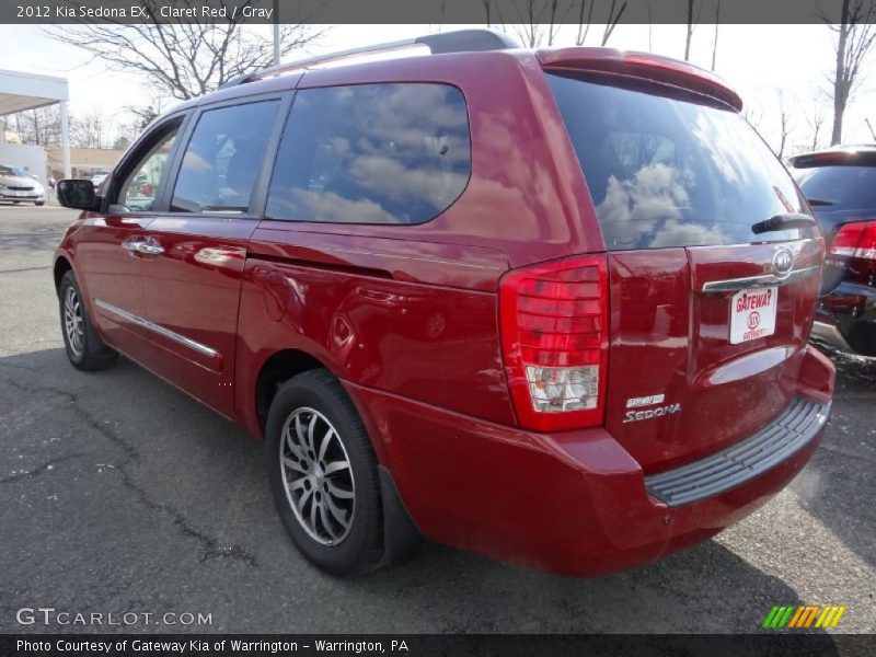 Claret Red / Gray 2012 Kia Sedona EX