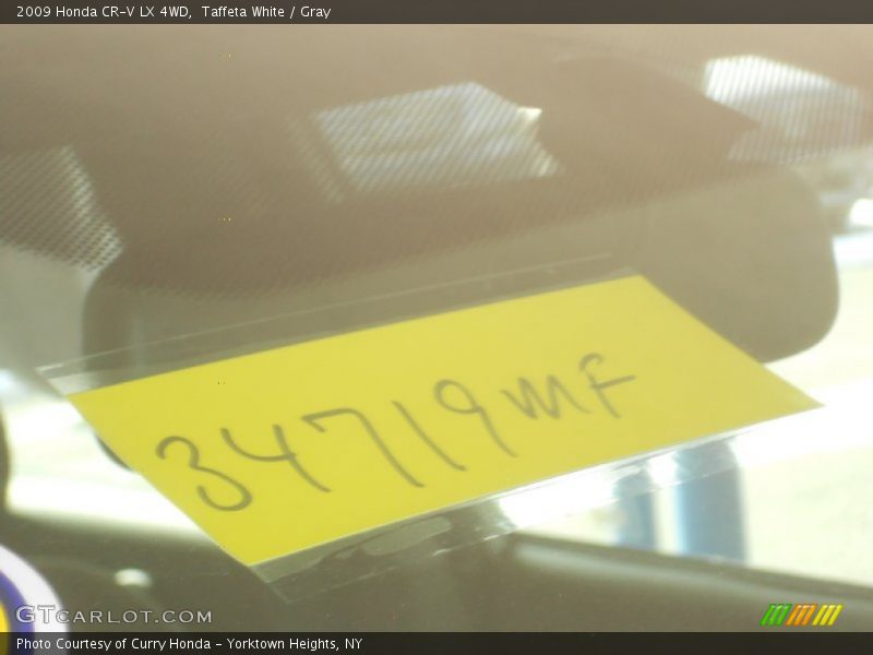 Taffeta White / Gray 2009 Honda CR-V LX 4WD