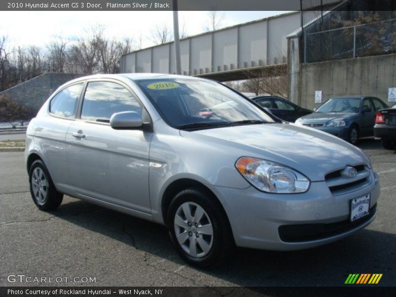 Platinum Silver / Black 2010 Hyundai Accent GS 3 Door