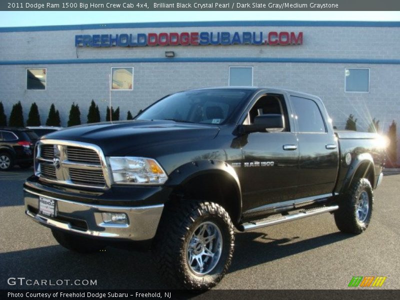 Brilliant Black Crystal Pearl / Dark Slate Gray/Medium Graystone 2011 Dodge Ram 1500 Big Horn Crew Cab 4x4