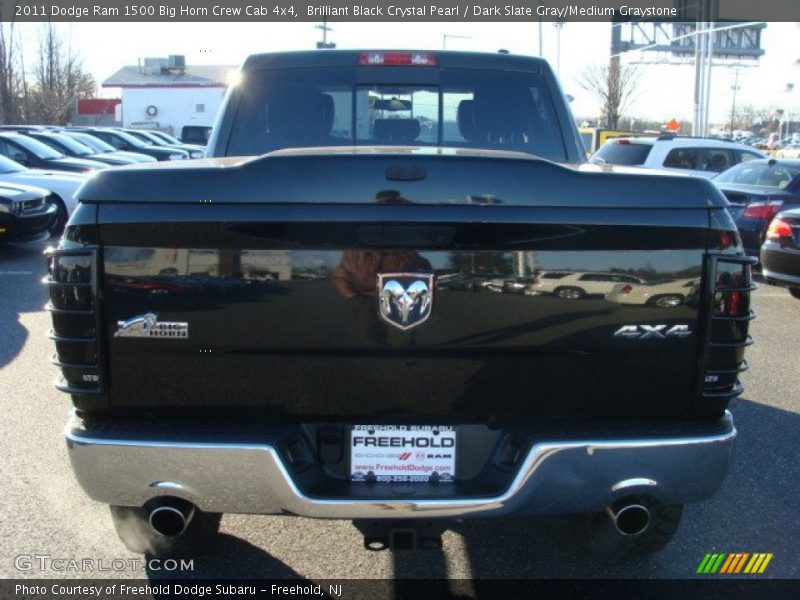 Brilliant Black Crystal Pearl / Dark Slate Gray/Medium Graystone 2011 Dodge Ram 1500 Big Horn Crew Cab 4x4