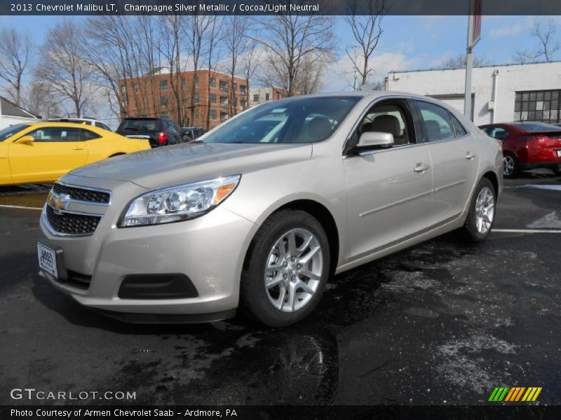 Champagne Silver Metallic / Cocoa/Light Neutral 2013 Chevrolet Malibu LT