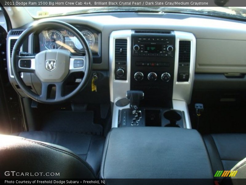 Brilliant Black Crystal Pearl / Dark Slate Gray/Medium Graystone 2011 Dodge Ram 1500 Big Horn Crew Cab 4x4