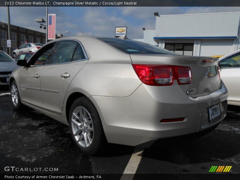 Champagne Silver Metallic / Cocoa/Light Neutral 2013 Chevrolet Malibu LT