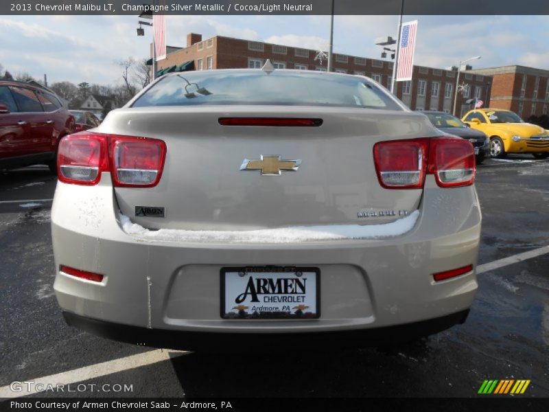 Champagne Silver Metallic / Cocoa/Light Neutral 2013 Chevrolet Malibu LT