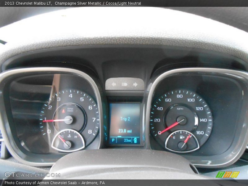 Champagne Silver Metallic / Cocoa/Light Neutral 2013 Chevrolet Malibu LT