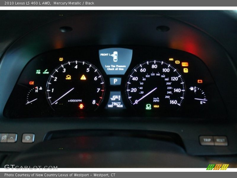Mercury Metallic / Black 2010 Lexus LS 460 L AWD