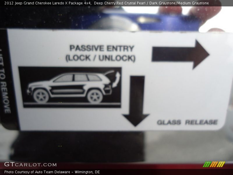 Deep Cherry Red Crystal Pearl / Dark Graystone/Medium Graystone 2012 Jeep Grand Cherokee Laredo X Package 4x4