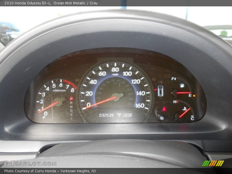 Ocean Mist Metallic / Gray 2010 Honda Odyssey EX-L