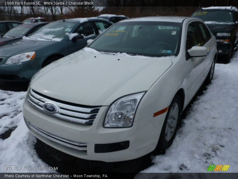 White Suede / Charcoal Black 2008 Ford Fusion SE