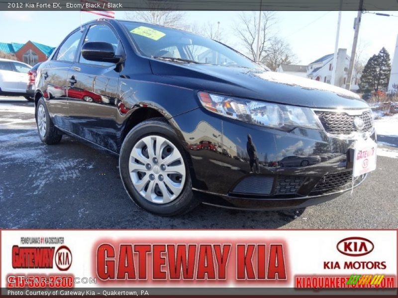 Ebony Black / Black 2012 Kia Forte EX