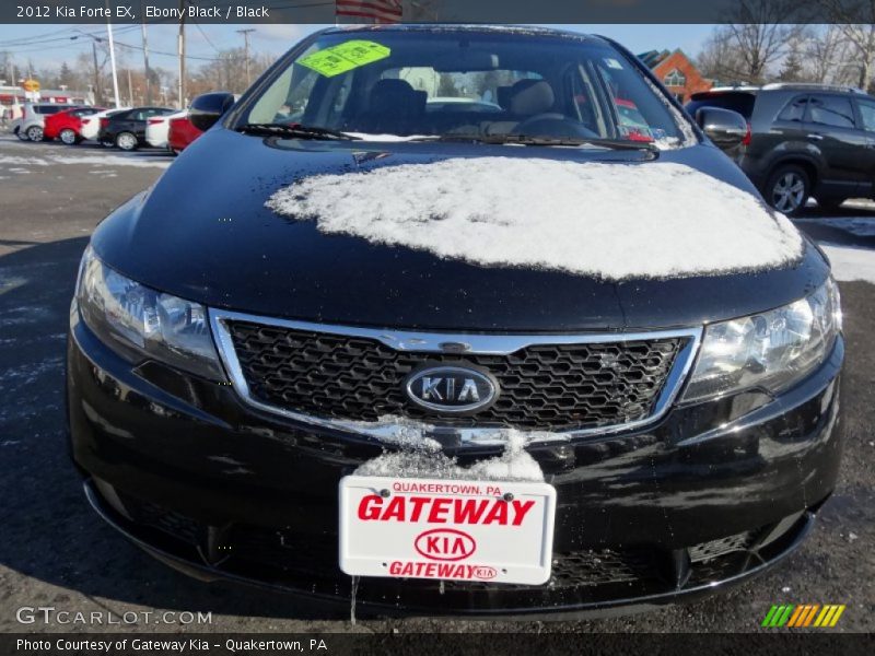 Ebony Black / Black 2012 Kia Forte EX