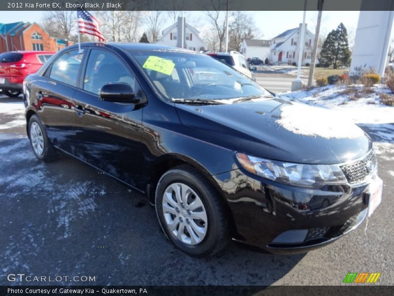 Ebony Black / Black 2012 Kia Forte EX