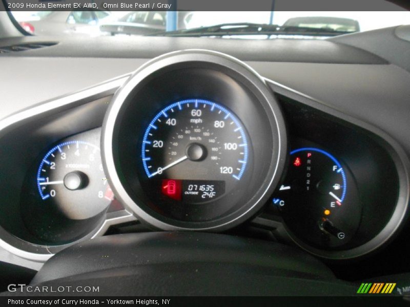Omni Blue Pearl / Gray 2009 Honda Element EX AWD