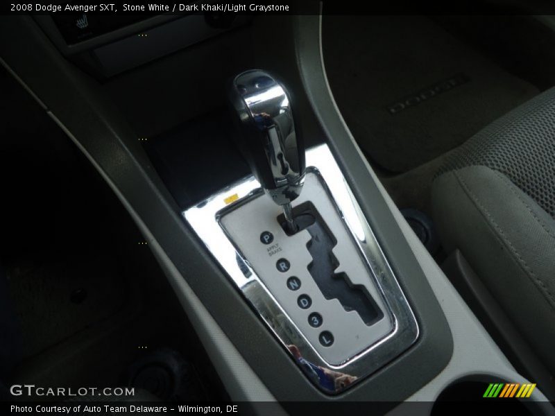 Stone White / Dark Khaki/Light Graystone 2008 Dodge Avenger SXT