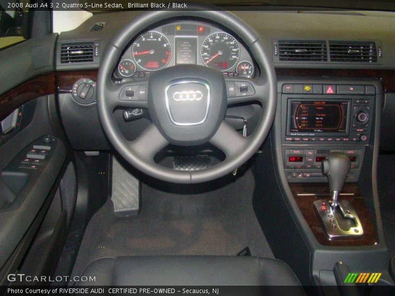 Brilliant Black / Black 2008 Audi A4 3.2 Quattro S-Line Sedan