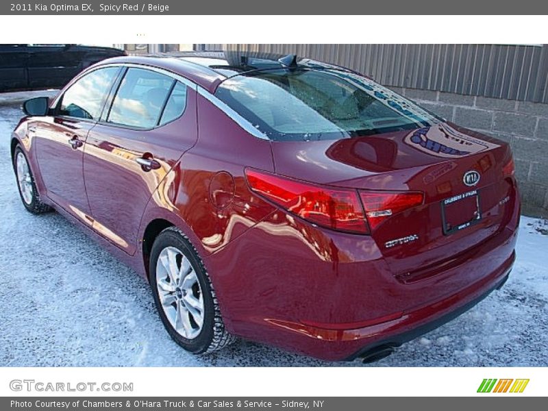 Spicy Red / Beige 2011 Kia Optima EX