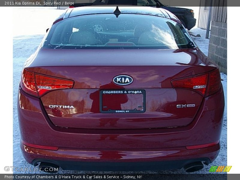 Spicy Red / Beige 2011 Kia Optima EX