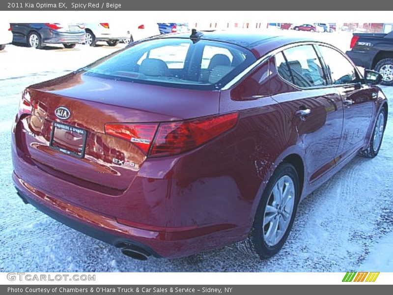 Spicy Red / Beige 2011 Kia Optima EX