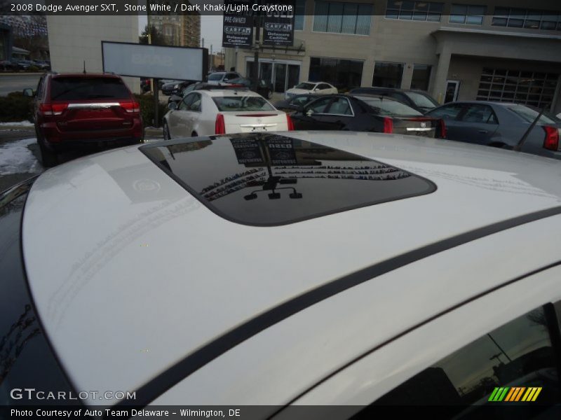Stone White / Dark Khaki/Light Graystone 2008 Dodge Avenger SXT