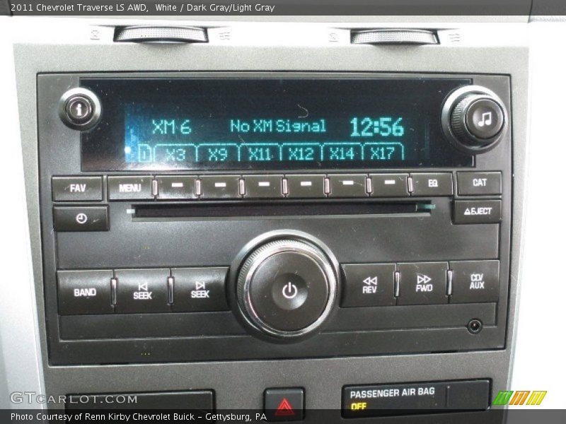 White / Dark Gray/Light Gray 2011 Chevrolet Traverse LS AWD