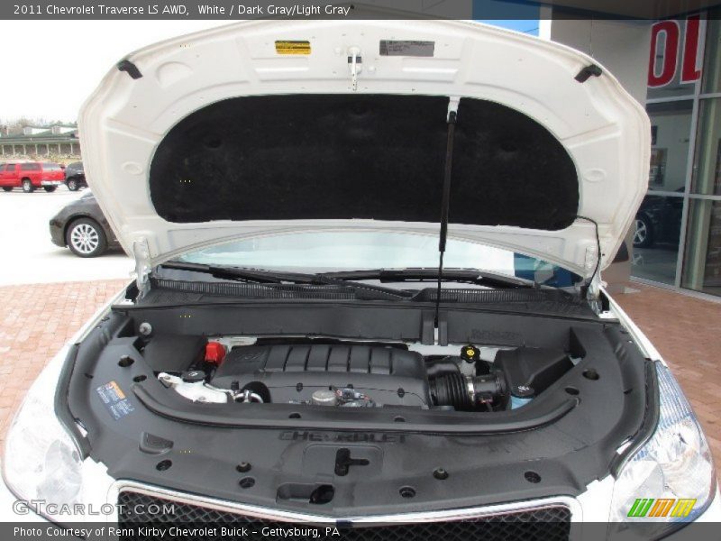 White / Dark Gray/Light Gray 2011 Chevrolet Traverse LS AWD