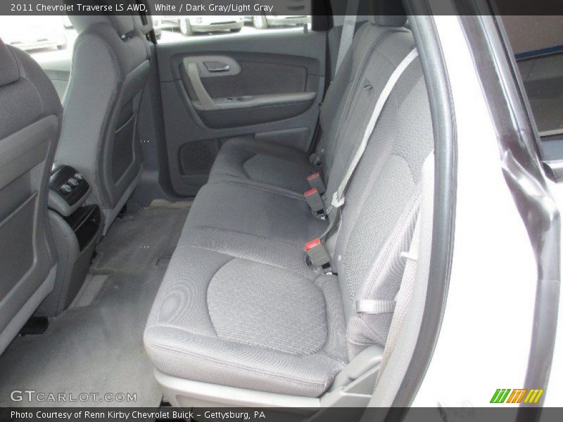 White / Dark Gray/Light Gray 2011 Chevrolet Traverse LS AWD