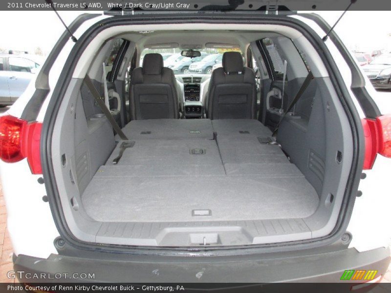 White / Dark Gray/Light Gray 2011 Chevrolet Traverse LS AWD