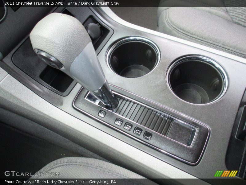 White / Dark Gray/Light Gray 2011 Chevrolet Traverse LS AWD