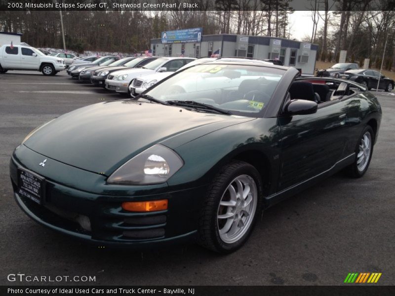 Sherwood Green Pearl / Black 2002 Mitsubishi Eclipse Spyder GT