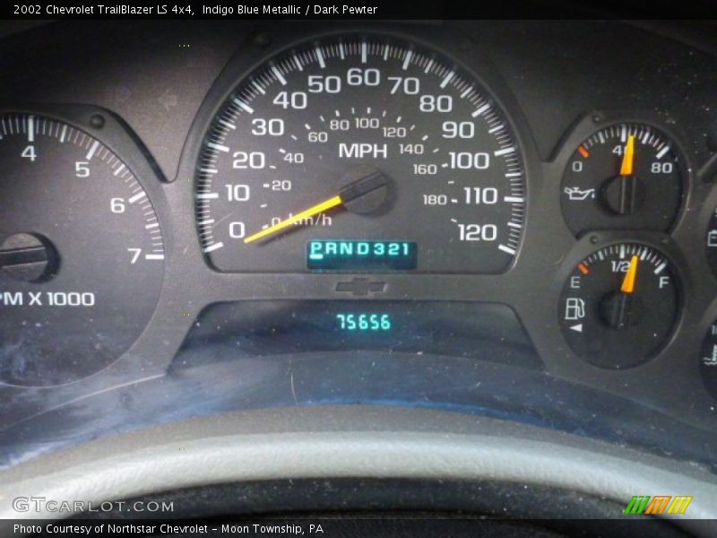 Indigo Blue Metallic / Dark Pewter 2002 Chevrolet TrailBlazer LS 4x4