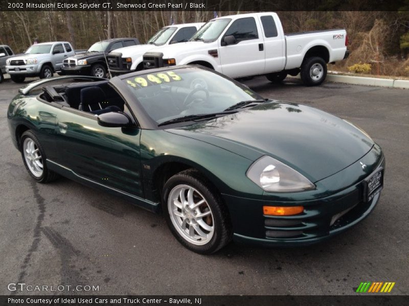 Sherwood Green Pearl / Black 2002 Mitsubishi Eclipse Spyder GT