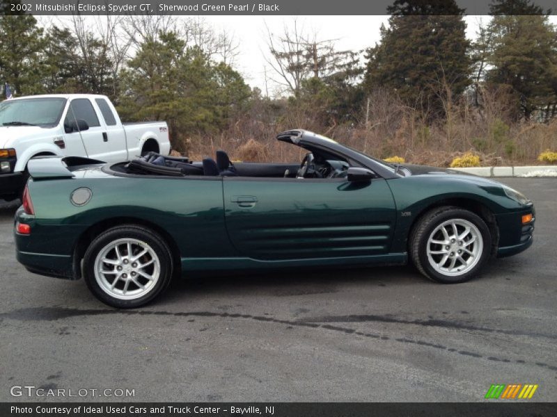 Sherwood Green Pearl / Black 2002 Mitsubishi Eclipse Spyder GT
