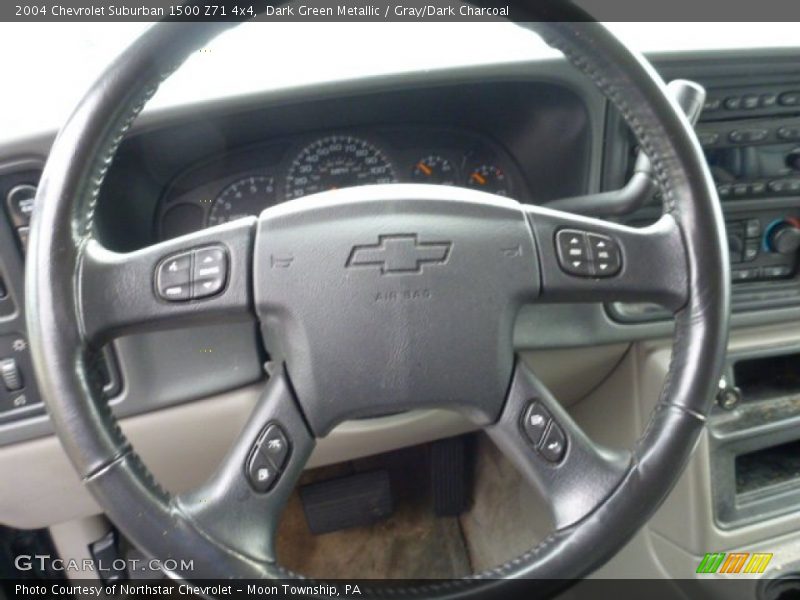 Dark Green Metallic / Gray/Dark Charcoal 2004 Chevrolet Suburban 1500 Z71 4x4