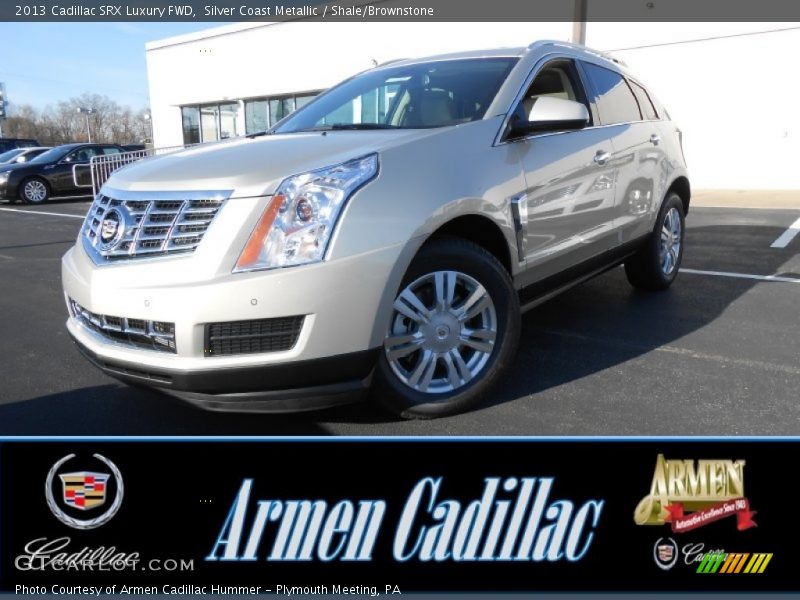 Silver Coast Metallic / Shale/Brownstone 2013 Cadillac SRX Luxury FWD