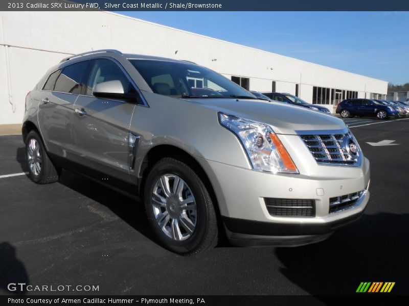 Silver Coast Metallic / Shale/Brownstone 2013 Cadillac SRX Luxury FWD