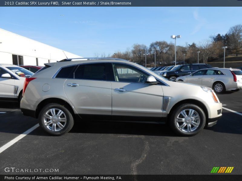 Silver Coast Metallic / Shale/Brownstone 2013 Cadillac SRX Luxury FWD