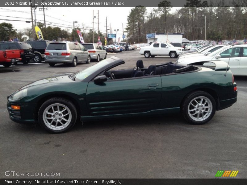 Sherwood Green Pearl / Black 2002 Mitsubishi Eclipse Spyder GT