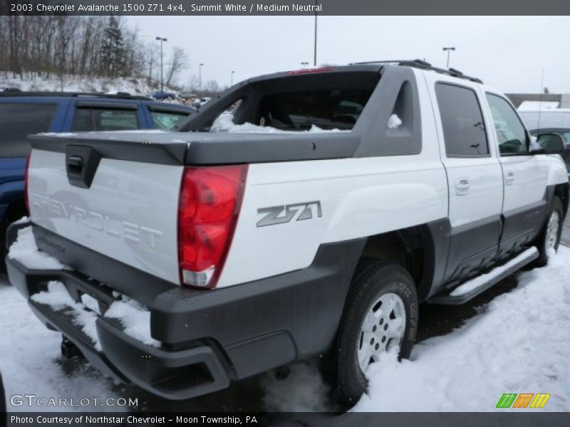 Summit White / Medium Neutral 2003 Chevrolet Avalanche 1500 Z71 4x4