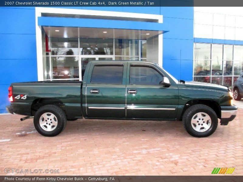 Dark Green Metallic / Tan 2007 Chevrolet Silverado 1500 Classic LT Crew Cab 4x4