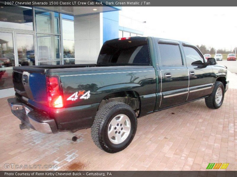 Dark Green Metallic / Tan 2007 Chevrolet Silverado 1500 Classic LT Crew Cab 4x4