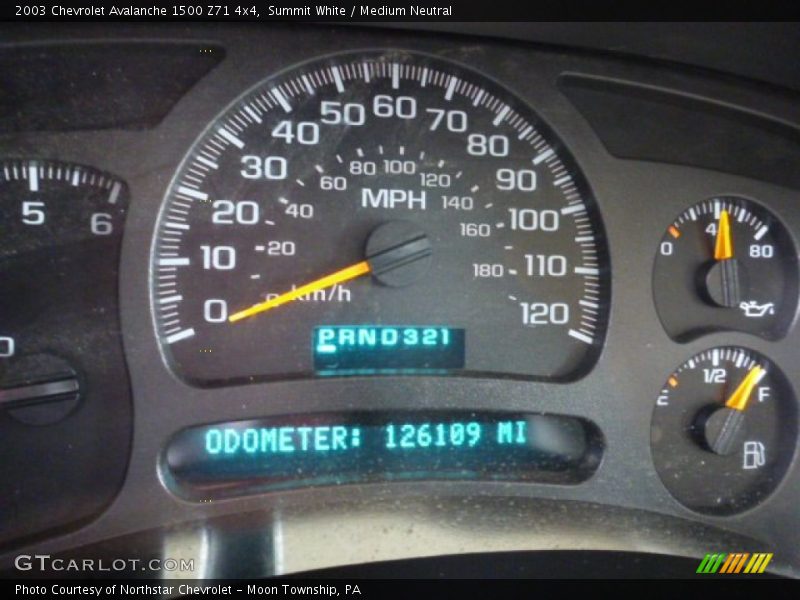 Summit White / Medium Neutral 2003 Chevrolet Avalanche 1500 Z71 4x4