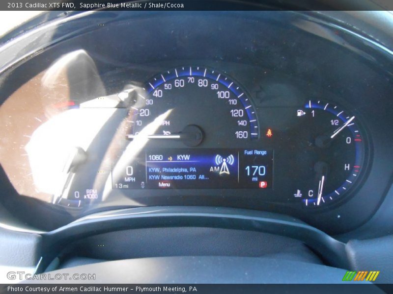 Sapphire Blue Metallic / Shale/Cocoa 2013 Cadillac XTS FWD